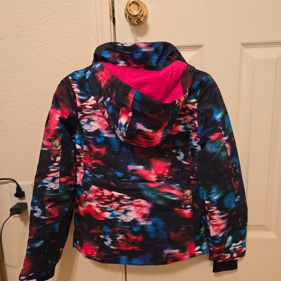 Obermeyer Rylee Print Jacket, Teen Med 10-12 Color Bloominescense, NEW Hooded - Picture 2 of 16